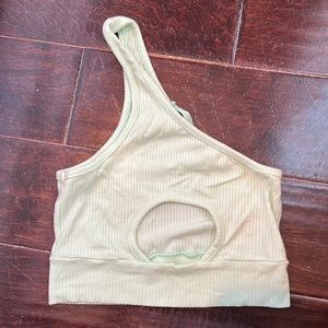 Emma & Sam Mint Green Cut Out Crop Top